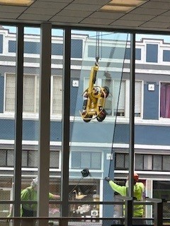 north glass panel install